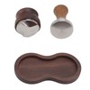 Coffee Hammer Tamping Kit Walnut Stainless Steel Tamper Distributor Set