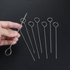 12 PCS 8'' Metal skewers for Kebabs, skewers Stainless Steel,