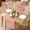 MILVOWOC 4 Pack Rose Gold Satin Table Runner, 12 x