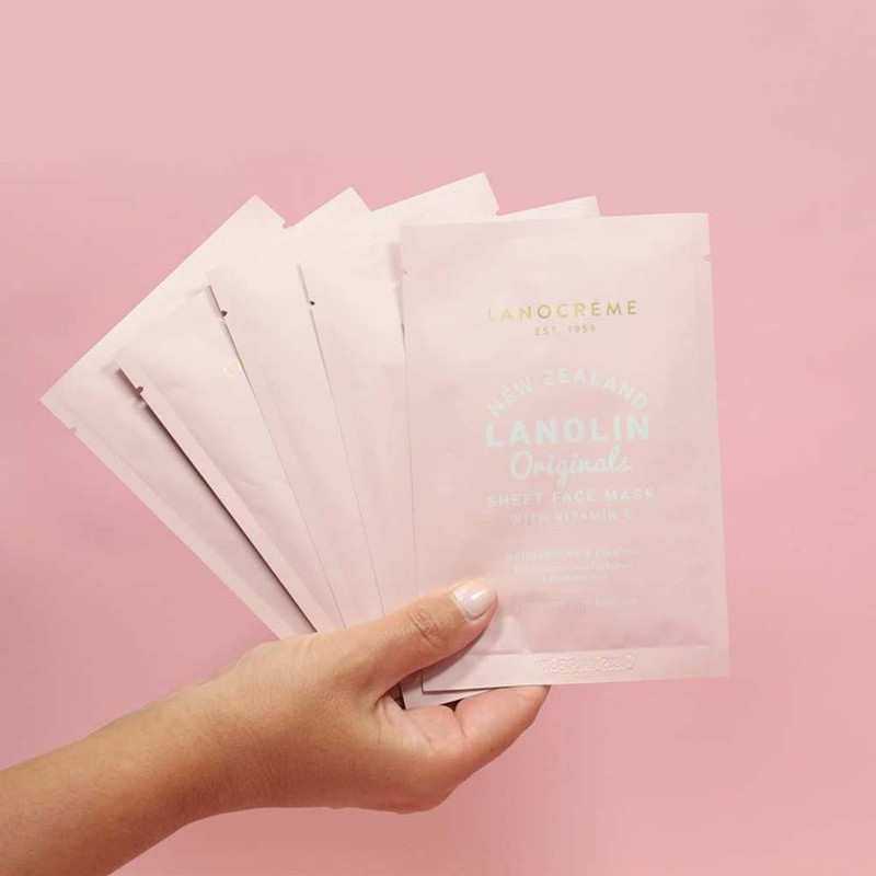 Lanocreme-Sheet Face Mask with Vitamin E
