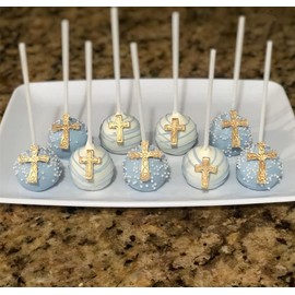 JeVenis JeVenis 3 PCS Baptism Cake Decorations Cross Cake Mold Cross Mold Baptism Cake Toppers for Baptism Party Supplies