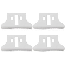 Cuchillas de cerámica de repuesto para cortacésped Wahl Detailer 8081, incluye 4 cuchillas móviles, compatible con desbrozadora Wahl Detailer (blanco hueso, 4 unidades)