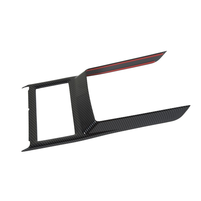 Car Cup Holder Frame Cover Carbon Fiber Pattern High Gloss