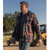 Legendary Whitetails Men's Flannel Shirt Jacket Quilted with Hood Polyfill