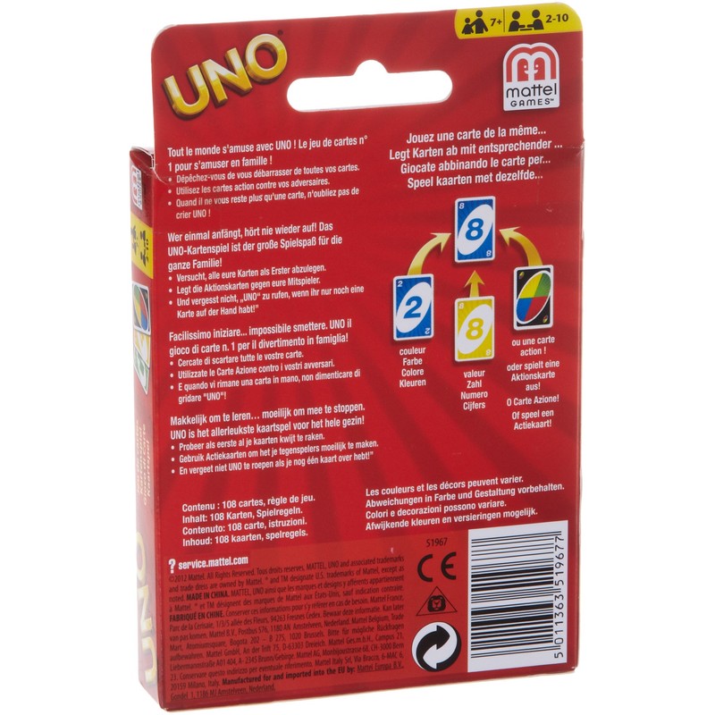 Mattel Games Mattel 51967-0 - UNO, Kartenspiel