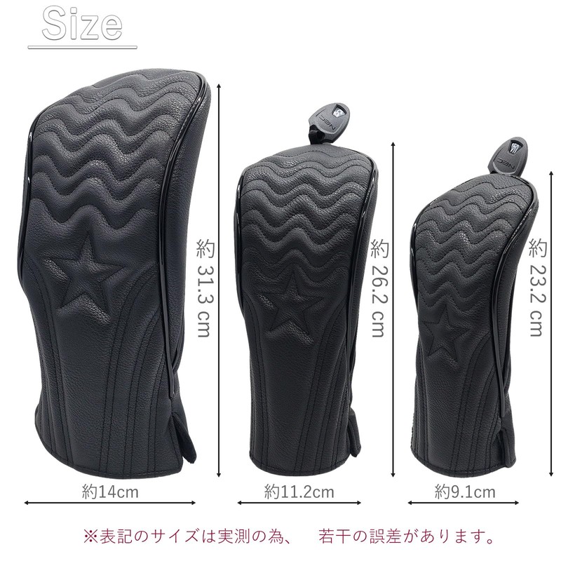 Golf Headcover Premium PU Leather Driver DR Wood FW 2