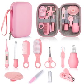 Lictin Kit de Cuidado de la Salud del Bebé, Set de Cuidado para el Cabello y Uñas de Bebé, Juego de Seguridad y Salud para Recién Nacidos con Cepillo para el Pelo, Peine, Cortaúñas y Más