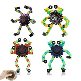 4 PCS Fidget Toys for Kids, Transformable Toy, Funny DIY Fingertip Spin Top Toys, Creative Hand Finger, All Ages Sensory Fidget Toys