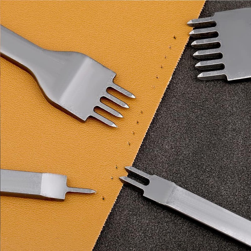 4PCS 4mm 1/2/4/6 Prong DIY Diamond Lacing Stitching Chisel Set