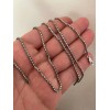 Vintage Solid 925 Sterling Silver Rounded Box Chain 2mm Necklace