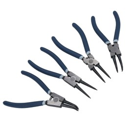 4pc Circlip Plier Set 7" Internal/External/Bent and Straight TE039