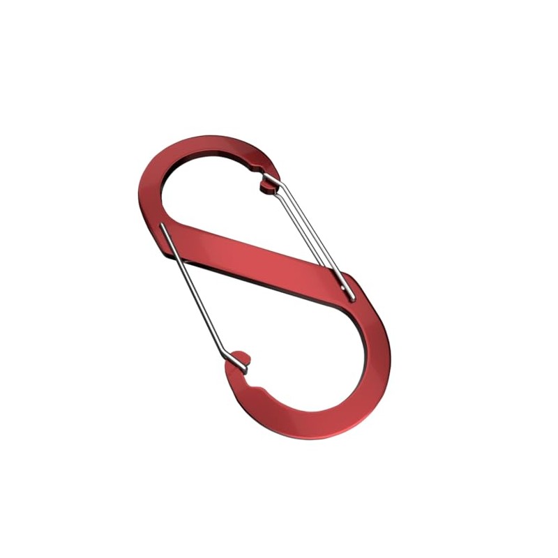 Aluminium S-Shaped Carabiner Hooks, 88mm x 40mm, Lightweight for Camping