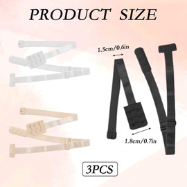 3 Pairs Low Back Bra Converter, Adjustable Bra Extenders 2 Hooks 3 Assorted Colors Elastic Bra Straps, For Women Party Backless Dress, Elevate Your Backless Dress Style with Confidence
