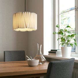 KUNGSHULT Lamp Shade, Pleated white33 cm