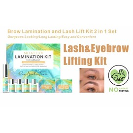 MILKLEAR Professional / DIY Eyebrow % Eyelash LAMINATION KIT - 2 in 1 Solution