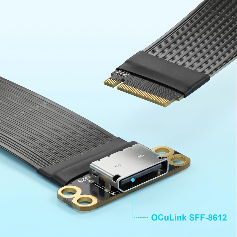 VORZOKISPL M.2 NVMe to OCuLink Adapter, PCIe 4.0 64Gbps SFF-8612/8611