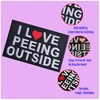 I Love Peeing Outside Iron on Patch, Soft Thin Sew