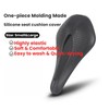 SUKOUSRAM Silicone Bike Seat Cover with Honeycomb Structure (Black, Large)