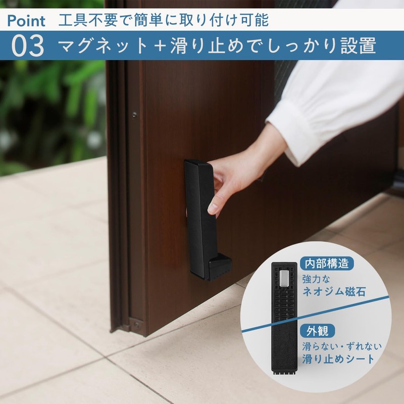 Marna W662BK Door Stopper, WEB Exclusive (You Can Release It