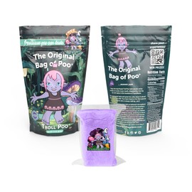 The Original Bag of Poo®, Troll Poo (grape flavored cotton candy) Novelty Poop Gag Gift (1 oz. single bag), Free sticker inside.