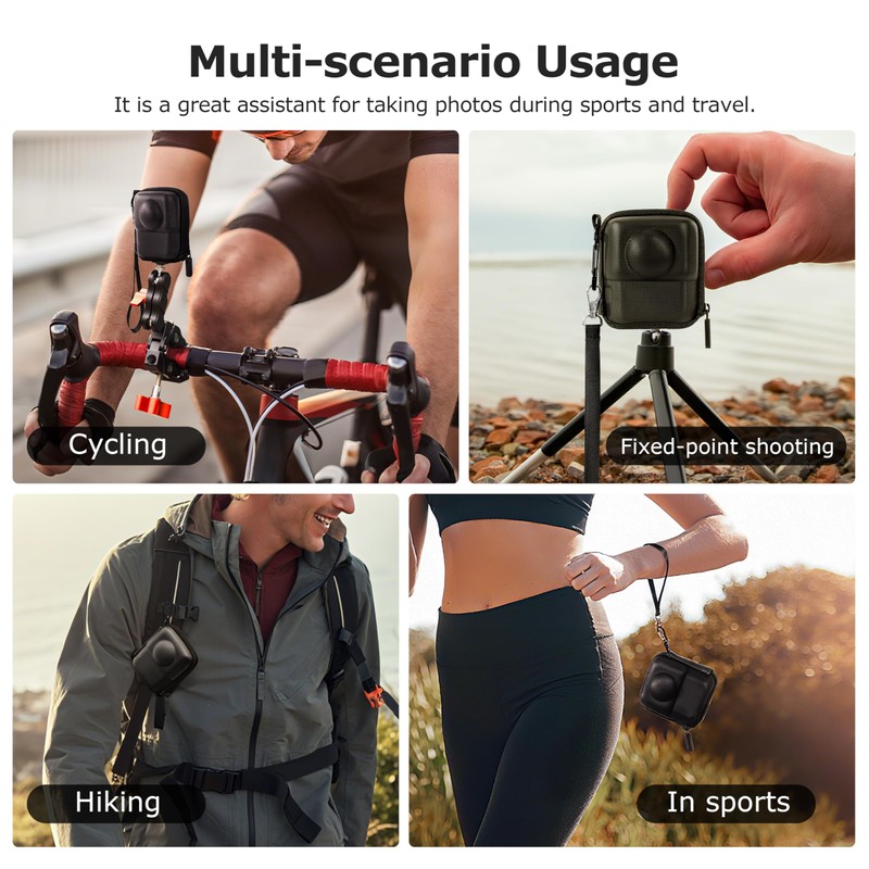 STARTRC Osmo 360 Case, PU Material, Dustproof, Shockproof, Wrist Strap