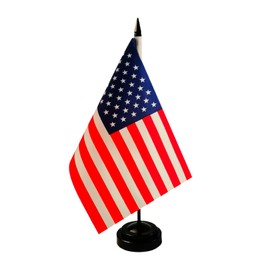 2 Pack American Desk Flag, USA US Table Flag, US Diplomat Flag Set- American Flag,Office Flag,Table Decoration, 8 x 5.5 inches - Vivid Color and Fade Resistant