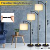 LALISU Modern Floor Lamp, 3-Ways Dimmable Standing Lamp with Linen