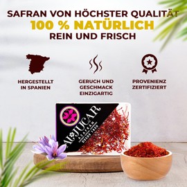 Spanischer Safran in Fäden - Premium Safran 100% natürlich - Safran in Fäden für Paella - Kochgewürz - Hochwertige Safranfäden (5 gr)