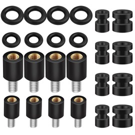 Glarks 24pcs Anti-Vibration Standoffs and Rubber Damper Balls Set Includes M2 M3 Flight Controller Anti-Vibration Fixed Screws and Mount Shock Absorption Balls with Rubber O-Rings