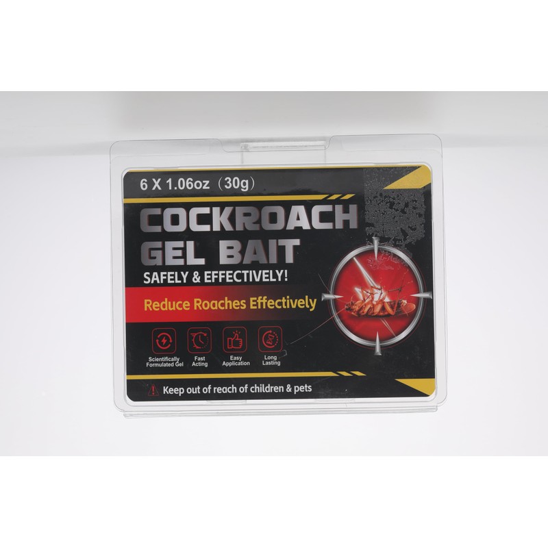 6 Tubes Cockroach Gel, Natural Formula Roach Gel with 2