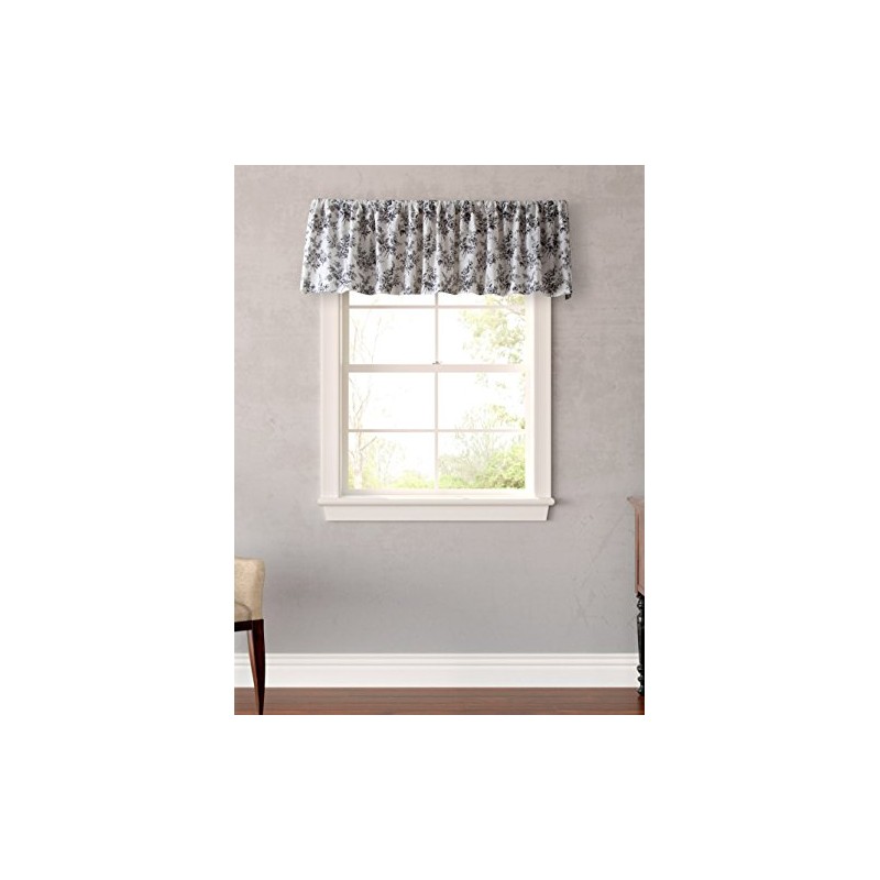 Laura Ashley Cassandra Designer Valance, Black, Windows