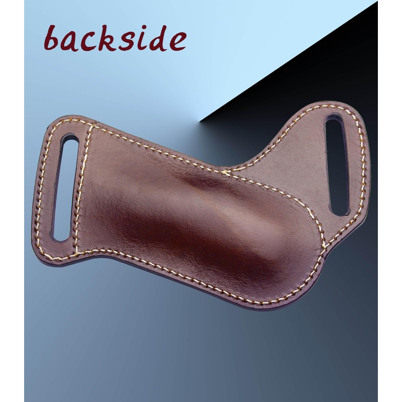 HOGIKUO Knife Sheath,Thick Genuine Leather Knife Sheath for Belt,Fits Folding