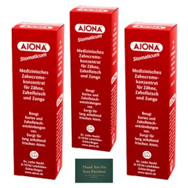 Ajona Stomaticum Toothpaste 25ml (Pack of 3), Prevents Tooth Decay, Ajona Toothpaste with Treseida Thank You for Your Purchase Card