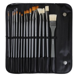 Brustro Artists? Mixed Hair Brush Set of 15 in PU Bag