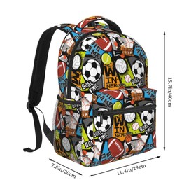 Velumvista Soccer School Backpack for Boys Football Backpack Teen Kids Bookbag Daypack School Bag for Elementary Middle School Sports Travel Back Pack Age 6-18
