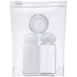 Bottle Set (0.9 fl oz (25 ml) Bottle, Cream Case, 0.4 oz (10 g) Bottle, Cosmetic Bottle, Clear Container, Container Set, Travel, You Time