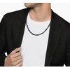 GAVU Men's Simple Crystal Necklace, Stone, Hematite mats onyx Hematite