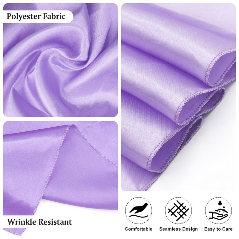 4 Packs Satin Rectangle Tablecloth 58 x 102 Inch, Stain