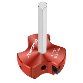 1-1/2 Inch PVC Pipe Reamer,Socket Saver PVC Fitting Saver with 3 Carbide Insert,1.5" Plastic Pipe Fitting Reamer Plumbing Tool for Sch.40 CPVC ABS Socket Hub,Fit Standard 1/2" Drill