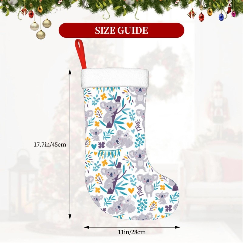 FFCrying Cute Koala Bears Christmas Stocking Large Xmas Stockings Ornaments