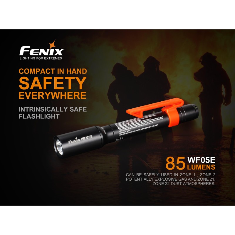FENIX WF05E Intrinsically Safe Flashlight, Black, S