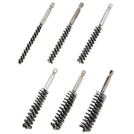 6 Sets Stainless Steel 6.35mm Head Hosel Brush Cleaning Brushes Tools Accessories (8,10,12,15,17,19mm)