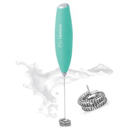 Elementi Electric Stirrer for Powder Drinks - Protein Powder Mixer for Drinks - Coffee Stirrers Electric Mini Whisk for Mixing - Greens Drink Mixer Wand (Mint Green)