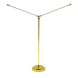 Y Shaped Desk Flag Stand Table Mini Flag Pole Holder for Home Office Decoration Festival Celebration, Gold (Not Including Flags)