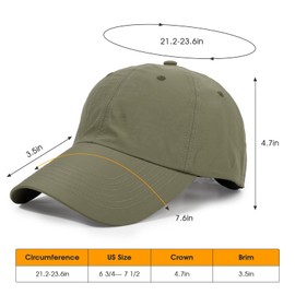 Geyanuo Unisex Running Baseball Hat Waterproof Outdoor Sun Protection Hat Cool Workout Hats for Men and Women ArmyGreen