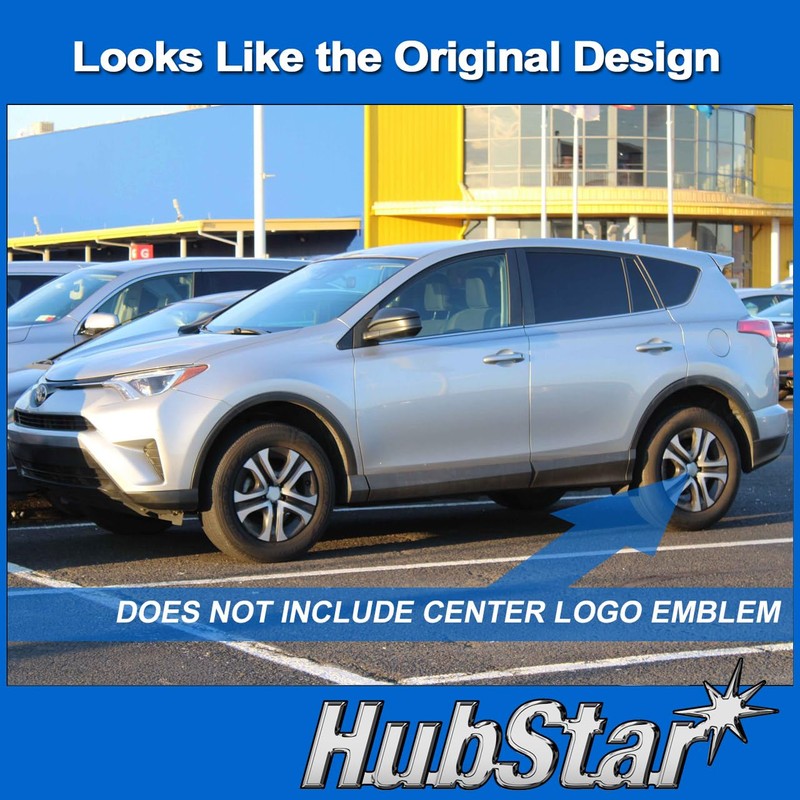 HubStar Hubcap Replacement for Toyota Rav4 2016, 2017, 2018, 17-inch