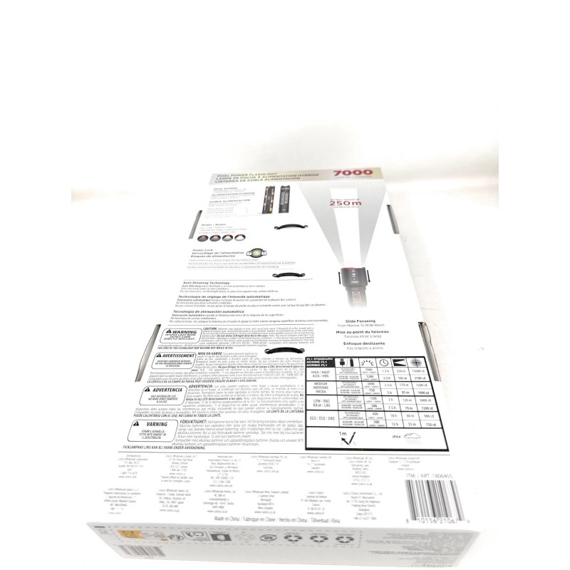 Infinity X1 7000L Dual Power Rechargeable Flashlight 7000 Lumen CREE