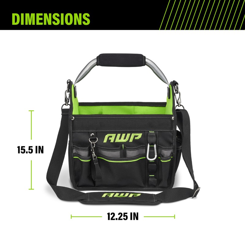 AWP Tool Bags, Premium Tool Bag, Black, Durable Tool Tote,