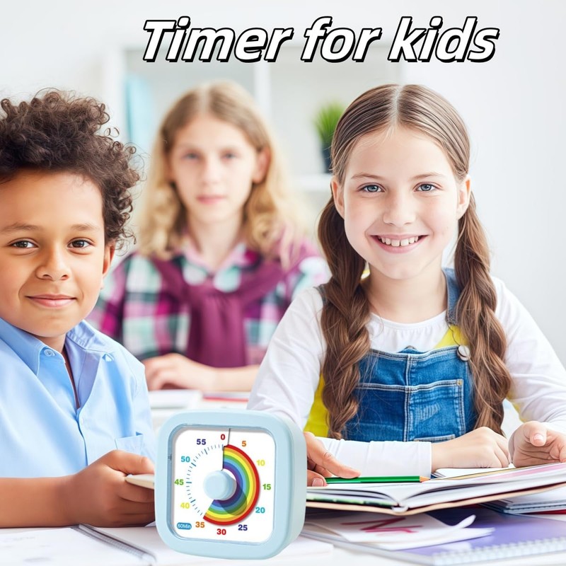 Kids Visual Timer Cute Rainbow - 60 Minute Countdown Timer
