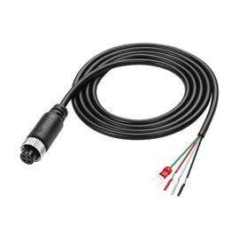 XMSJSIY M12 4 Pin Car Video Aviation Connector Cable GX12 4-Pin Female Plug to Open End Bare Wire and Y Spade Plug Camera Cable for Vehicle Car Truck CCTV Rearview Camera -1M/3.2FT